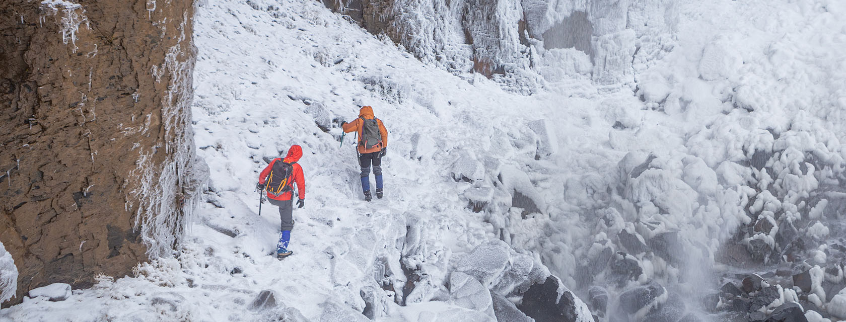 Hiking in Snow banner